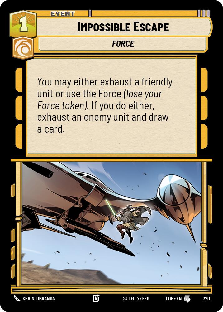 Impossible Escape (720) (Foil) (720) [Legends of the Force] | Cards and Coasters CA