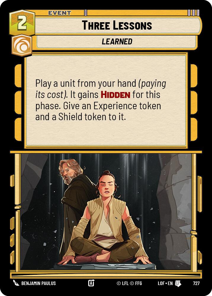 Three Lessons (727) (Foil) (727) [Legends of the Force] | Cards and Coasters CA