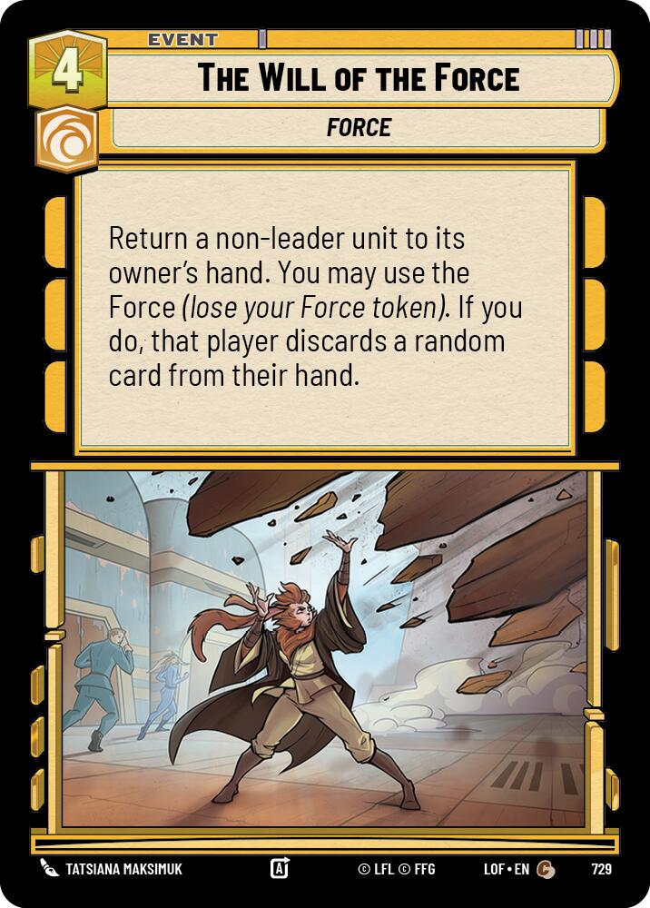 The Will of the Force (729) (Foil) (729) [Legends of the Force] | Cards and Coasters CA