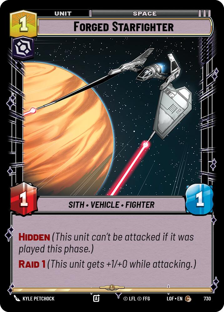 Forged Starfighter (730) (Foil) (730) [Legends of the Force] | Cards and Coasters CA