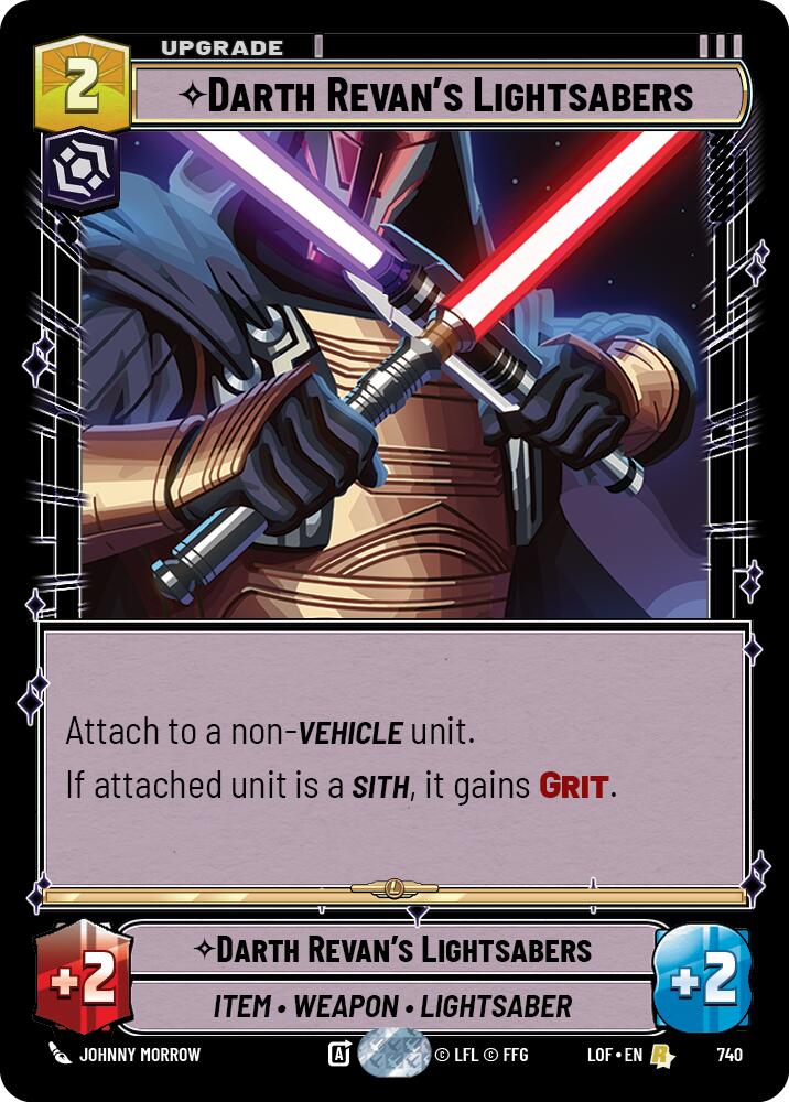 Darth Revan's Lightsabers (740) (Foil) (740) [Legends of the Force] | Cards and Coasters CA