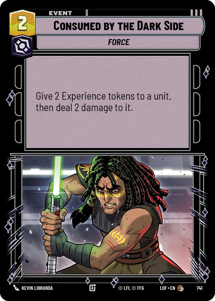 Consumed by the Dark Side (741) (Foil) (741) [Legends of the Force] | Cards and Coasters CA