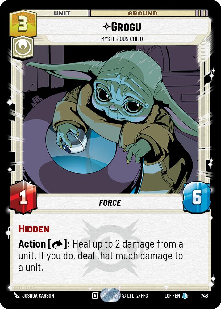 Grogu - Mysterious Child (748) (Foil) (748) [Legends of the Force] | Cards and Coasters CA