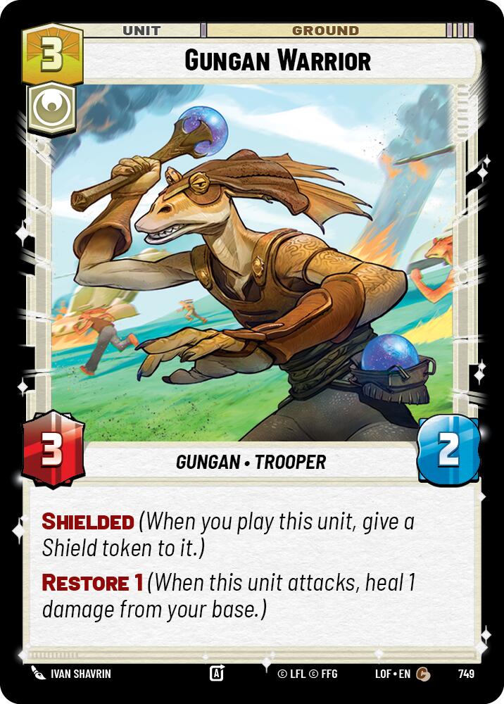 Gungan Warrior (749) (Foil) (749) [Legends of the Force] | Cards and Coasters CA