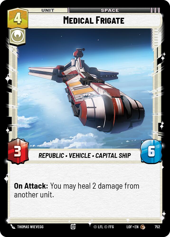 Medical Frigate (752) (Foil) (752) [Legends of the Force] | Cards and Coasters CA