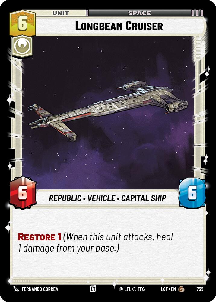 Longbeam Cruiser (755) (Foil) (755) [Legends of the Force] | Cards and Coasters CA