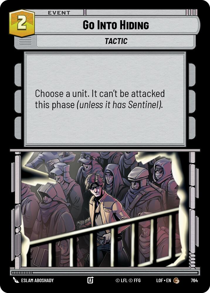 Go Into Hiding (764) (Foil) (764) [Legends of the Force] | Cards and Coasters CA