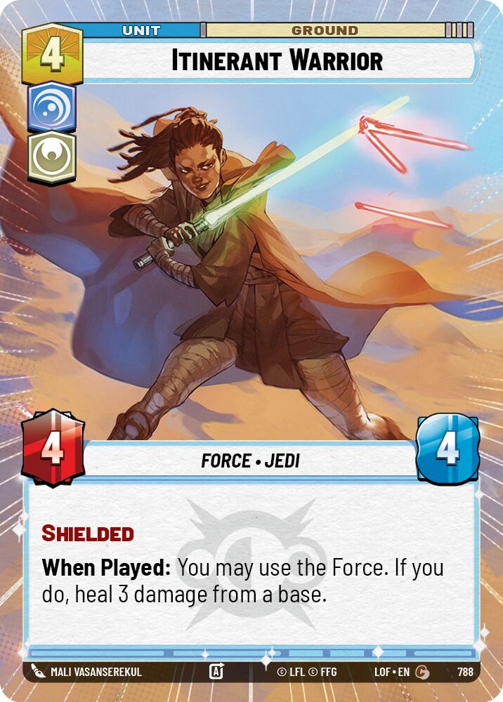 Itinerant Warrior (788) (Hyperspace Foil) (788) [Legends of the Force] | Cards and Coasters CA