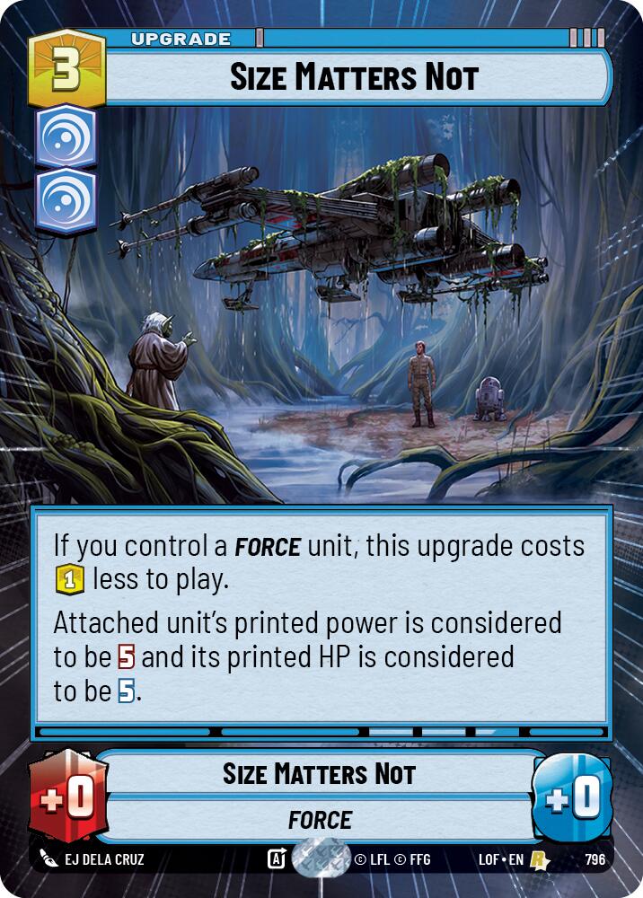 Size Matters Not (796) (Hyperspace Foil) (796) [Legends of the Force] | Cards and Coasters CA