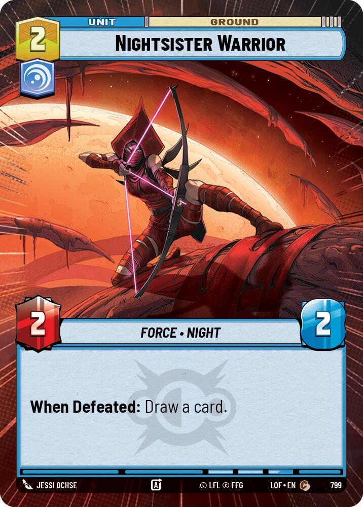 Nightsister Warrior (799) (Hyperspace Foil) (799) [Legends of the Force] | Cards and Coasters CA