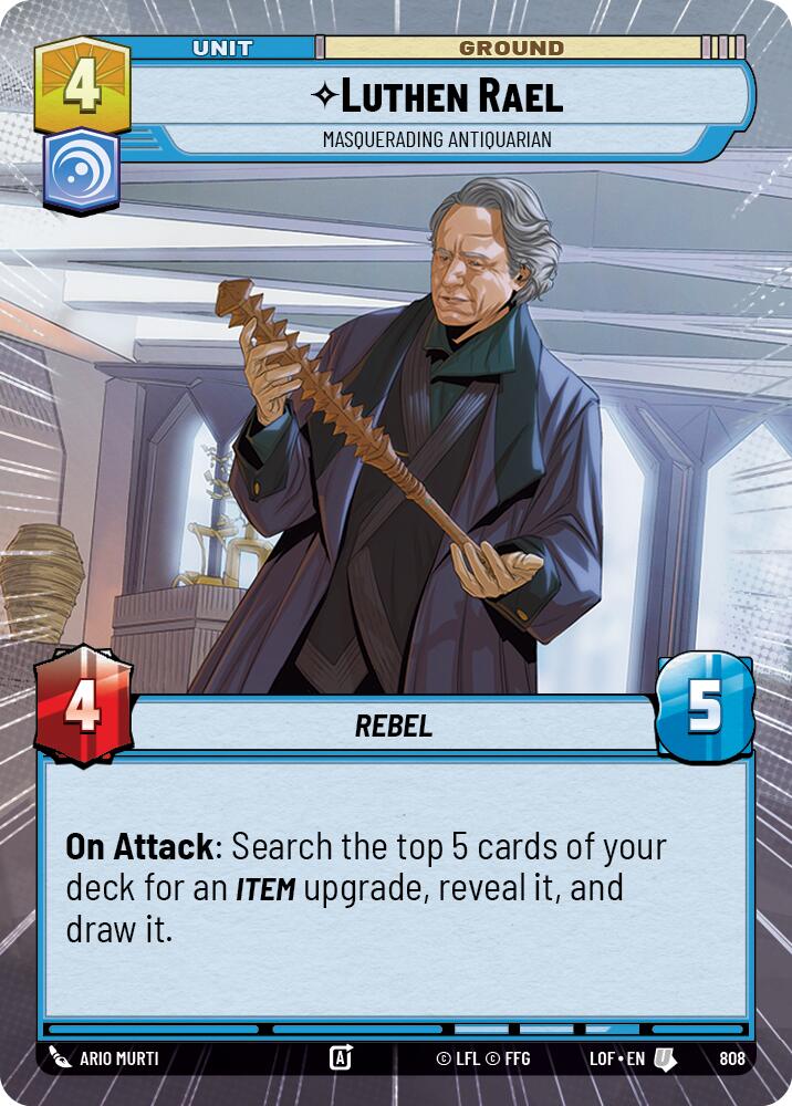 Luthen Rael - Masquerading Antiquarian (808) (Hyperspace Foil) (808) [Legends of the Force] | Cards and Coasters CA