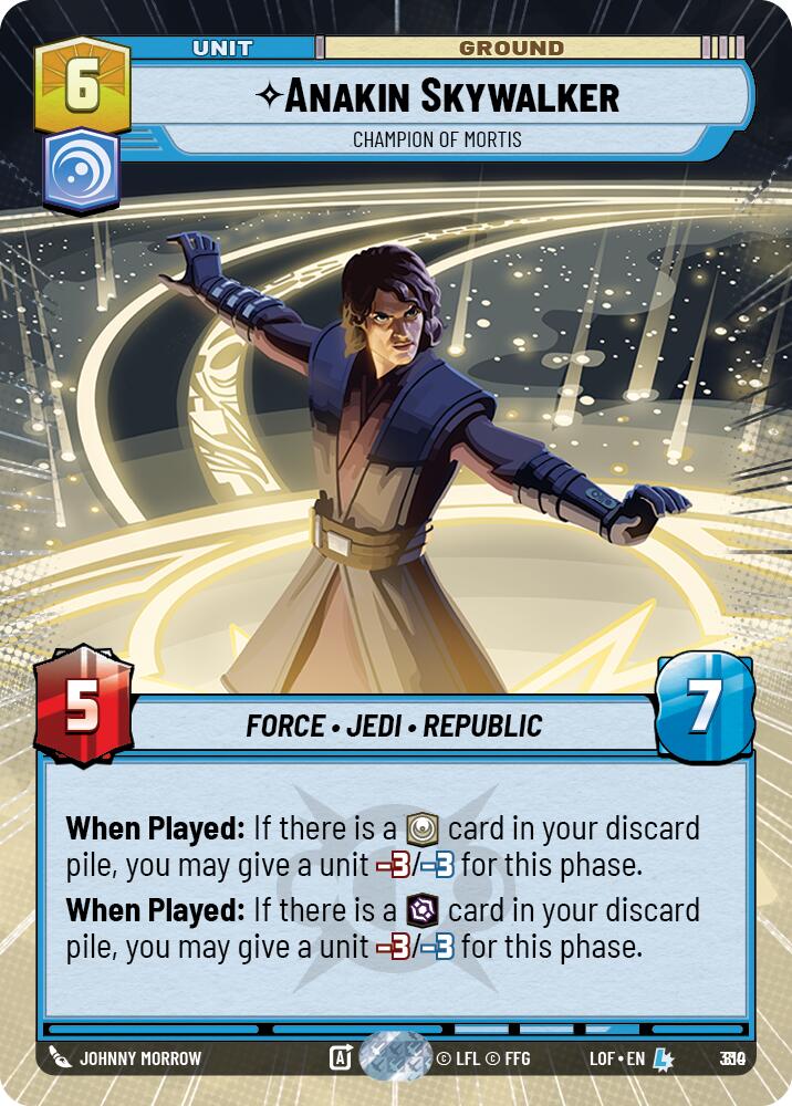 Anakin Skywalker - Champion of Mortis (810) (Hyperspace Foil) (810) [Legends of the Force] | Cards and Coasters CA
