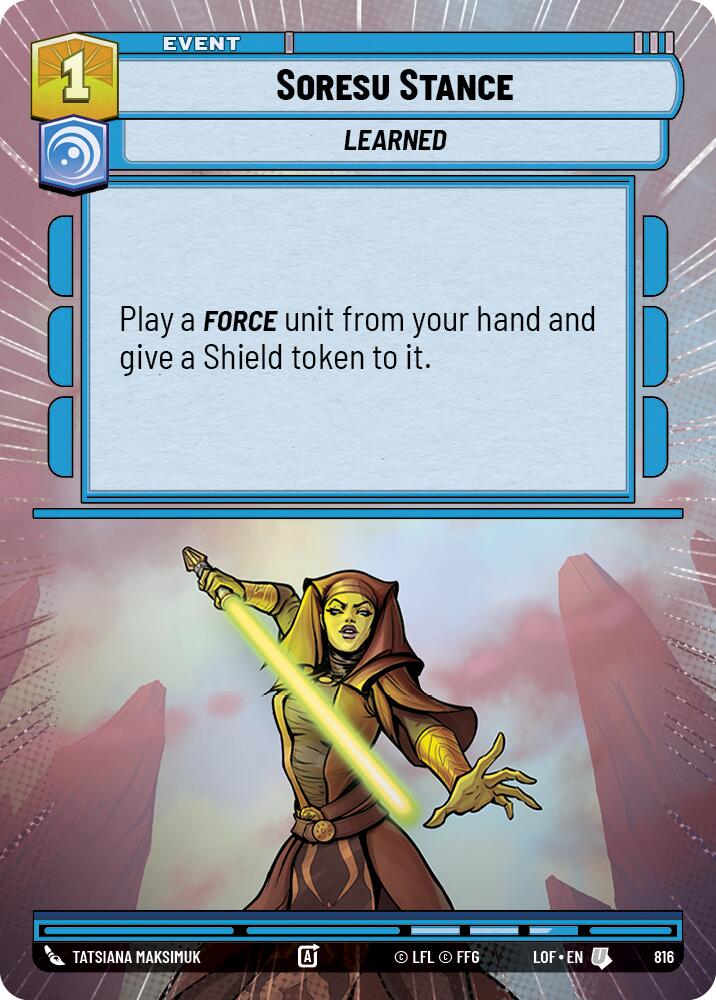 Soresu Stance (816) (Hyperspace Foil) (816) [Legends of the Force] | Cards and Coasters CA