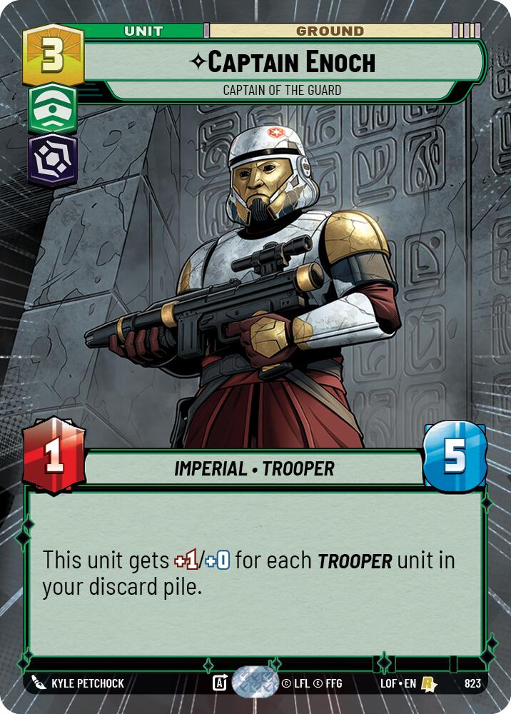 Captain Enoch - Captain of the Guard (823) (Hyperspace Foil) (823) [Legends of the Force] | Cards and Coasters CA