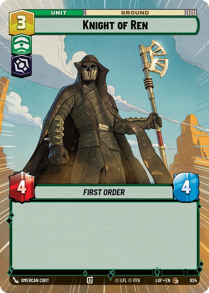 Knight of Ren (824) (Hyperspace Foil) (824) [Legends of the Force] | Cards and Coasters CA
