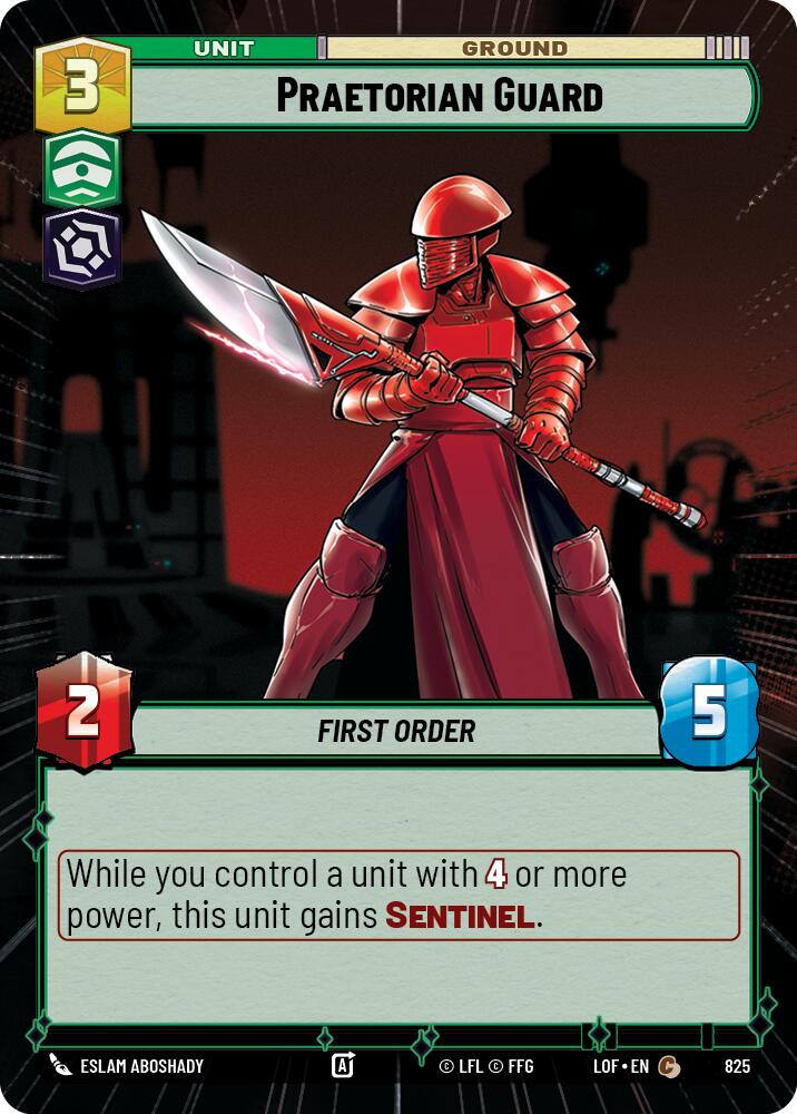 Praetorian Guard (825) (Hyperspace Foil) (825) [Legends of the Force] | Cards and Coasters CA