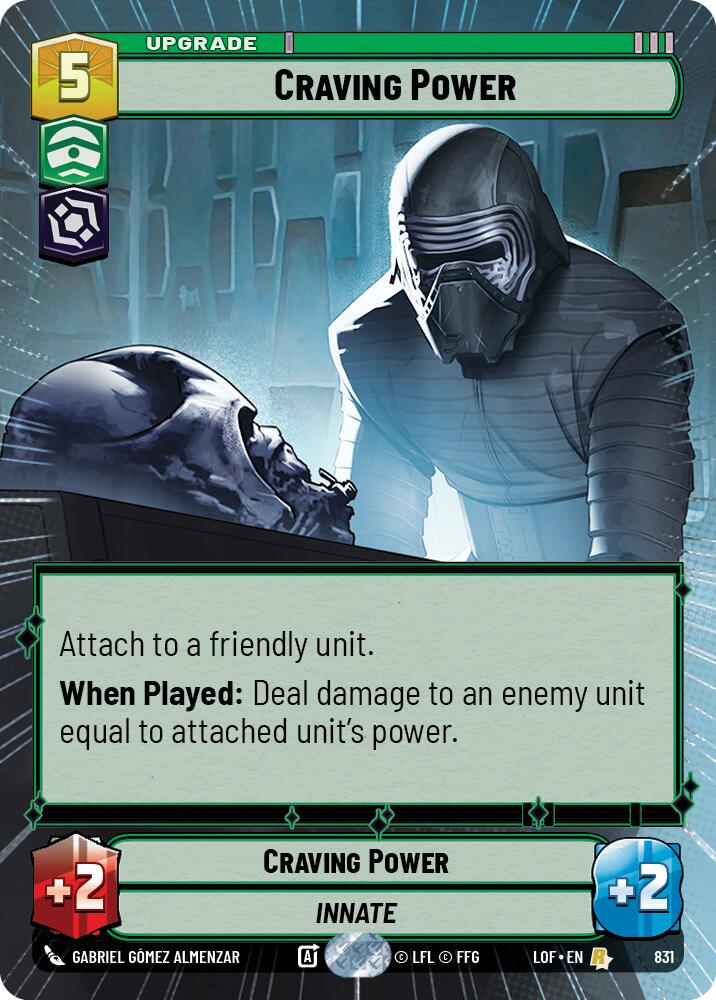 Craving Power (831) (Hyperspace Foil) (831) [Legends of the Force] | Cards and Coasters CA