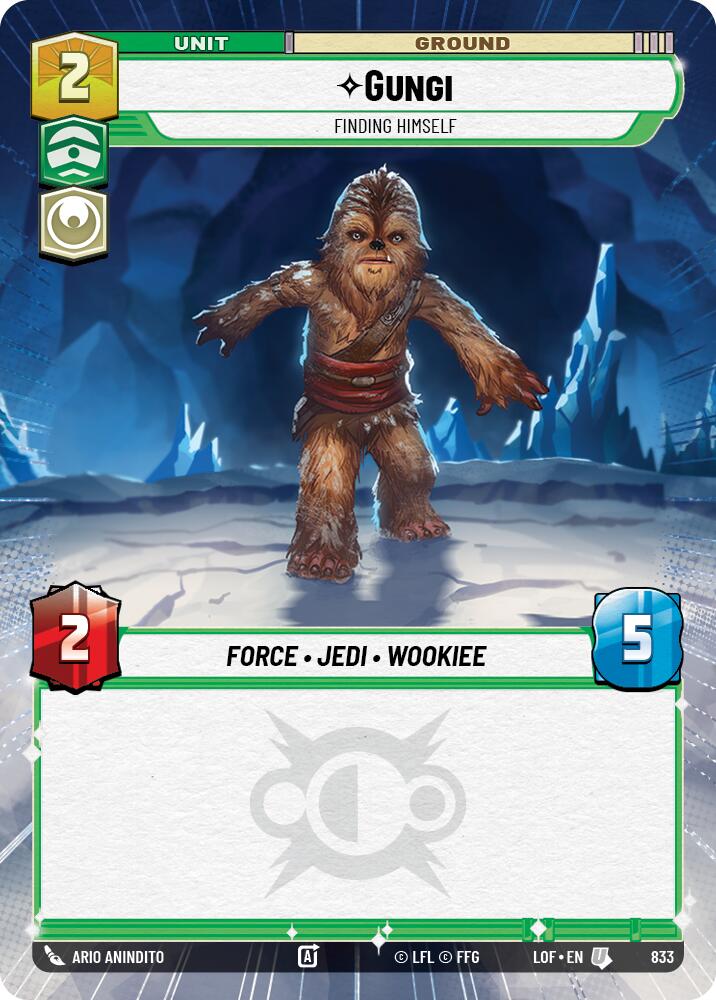 Gungi - Finding Himself (833) (Hyperspace Foil) (833) [Legends of the Force] | Cards and Coasters CA