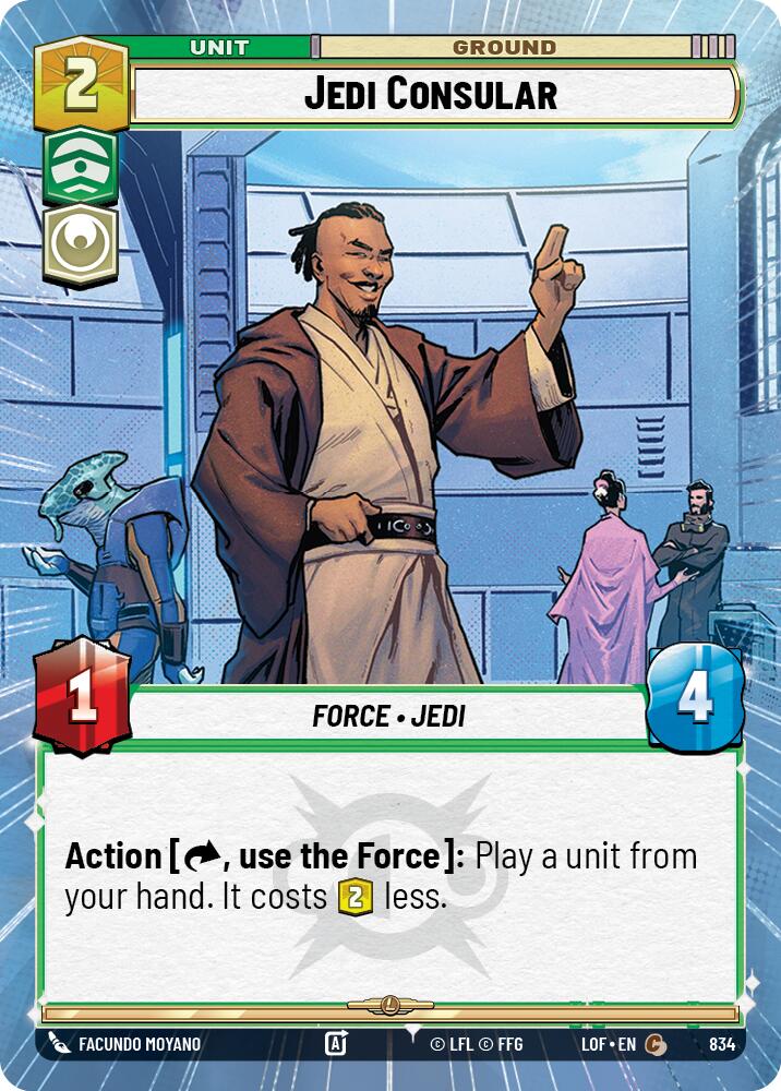 Jedi Consular (834) (Hyperspace Foil) (834) [Legends of the Force] | Cards and Coasters CA