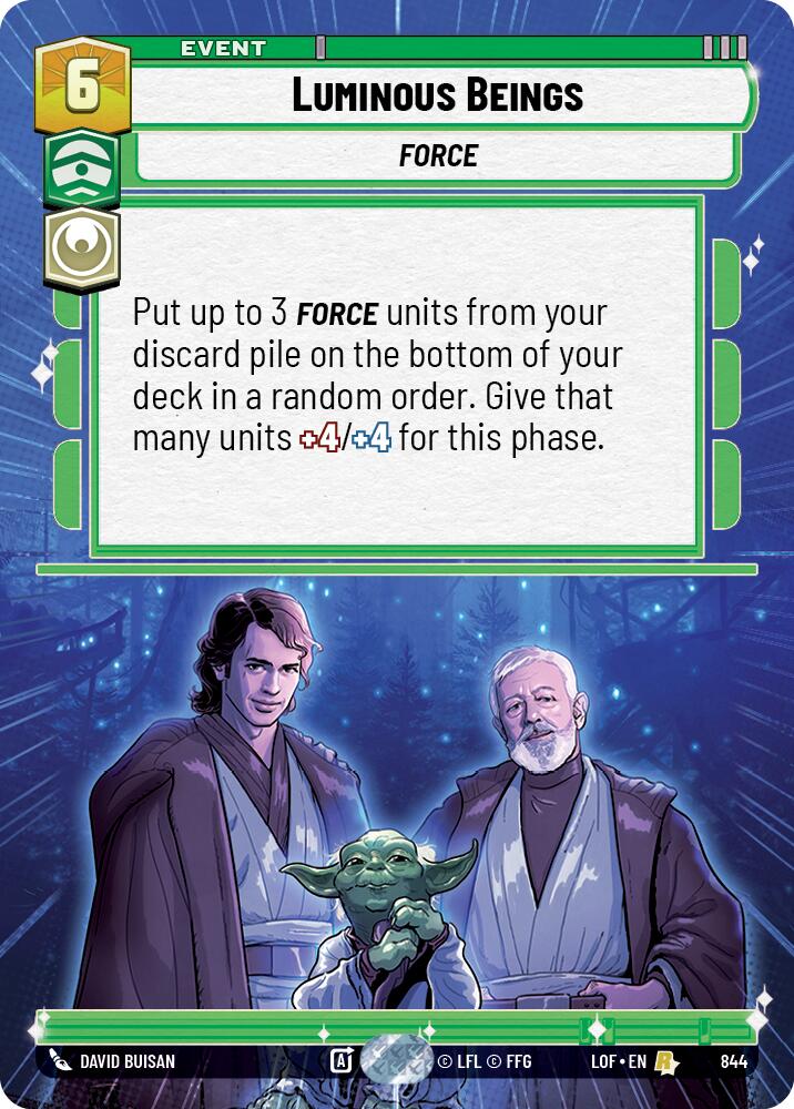 Luminous Beings (844) (Hyperspace Foil) (844) [Legends of the Force] | Cards and Coasters CA