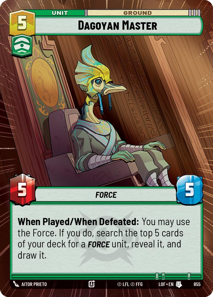 Dagoyan Master (855) (Hyperspace Foil) (855) [Legends of the Force] | Cards and Coasters CA