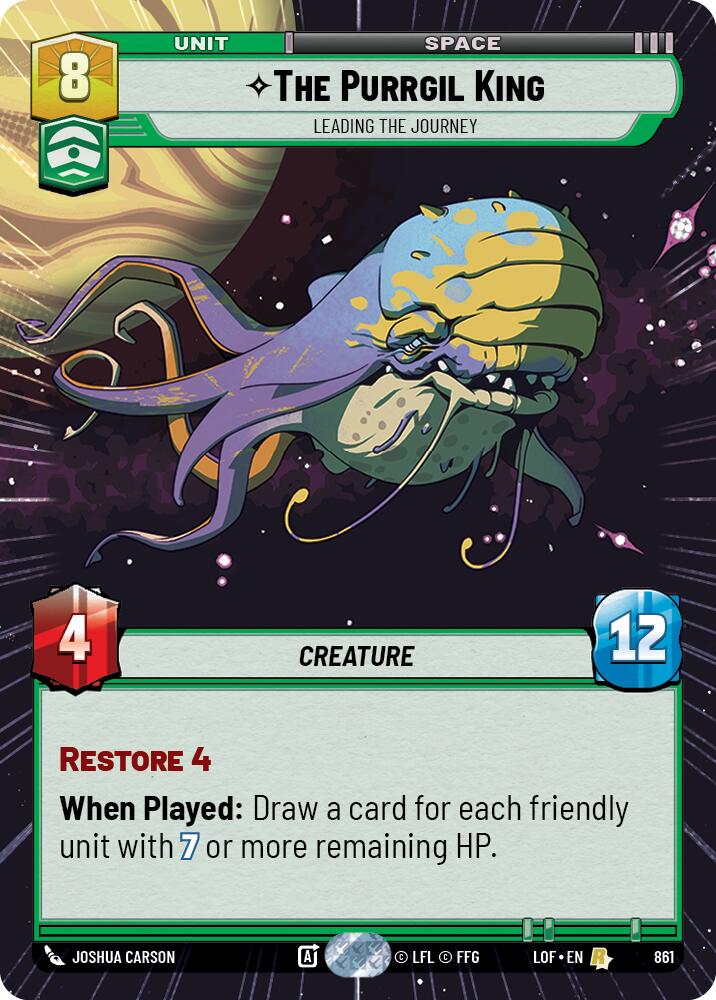 The Purrgil King - Leading The Journey (861) (Hyperspace Foil) (861) [Legends of the Force] | Cards and Coasters CA