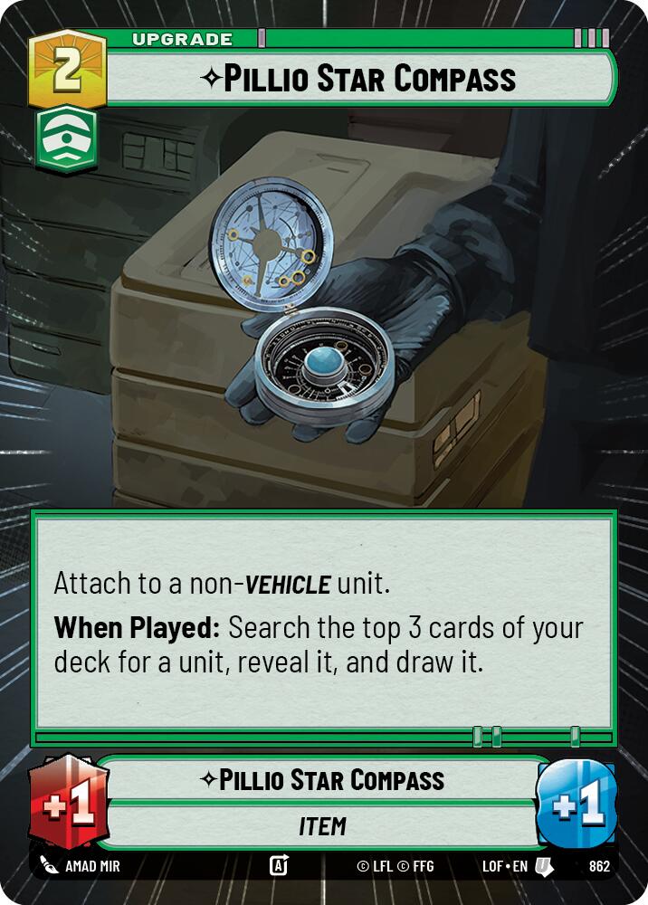 Pillio Star Compass (862) (Hyperspace Foil) (862) [Legends of the Force] | Cards and Coasters CA