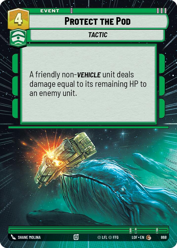 Protect the Pod (868) (Hyperspace Foil) (868) [Legends of the Force] | Cards and Coasters CA