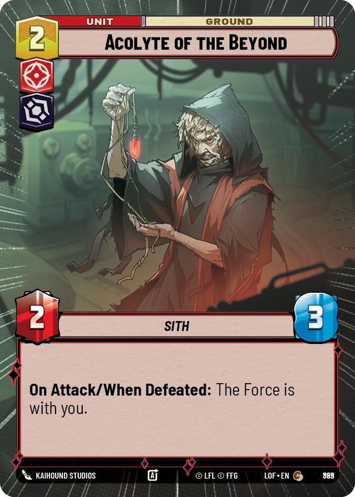 Acolyte of the Beyond (869) (Hyperspace Foil) (869) [Legends of the Force] | Cards and Coasters CA