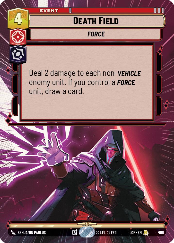 Death Field (881) (Hyperspace Foil) (881) [Legends of the Force] | Cards and Coasters CA