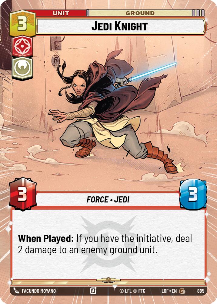 Jedi Knight (885) (Hyperspace Foil) (885) [Legends of the Force] | Cards and Coasters CA