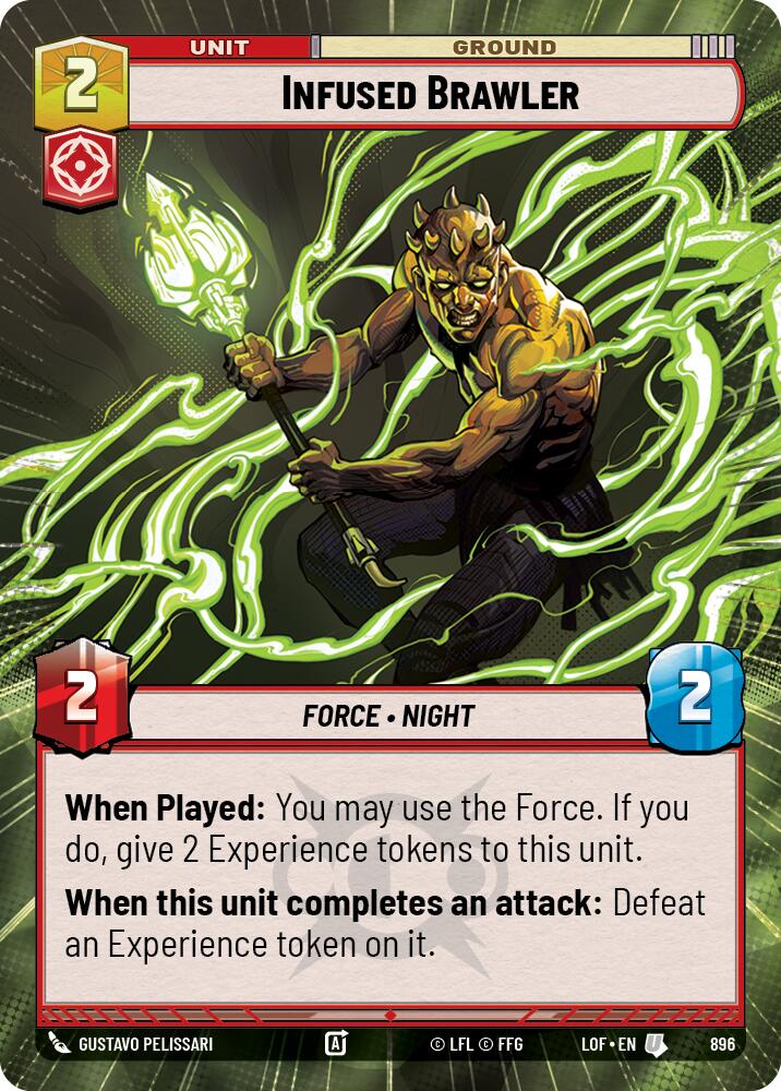 Infused Brawler (896) (Hyperspace Foil) (896) [Legends of the Force] | Cards and Coasters CA