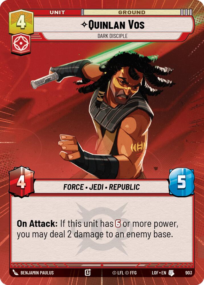 Quinlan Vos - Dark Disciple (903) (Hyperspace Foil) (903) [Legends of the Force] | Cards and Coasters CA