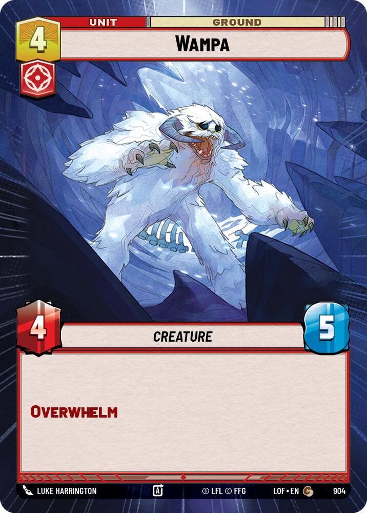 Wampa (904) (Hyperspace Foil) (904) [Legends of the Force] | Cards and Coasters CA
