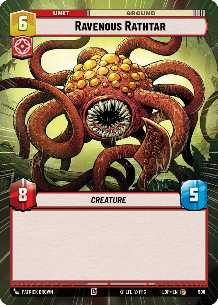 Ravenous Rathtar (908) (Hyperspace Foil) (908) [Legends of the Force] | Cards and Coasters CA