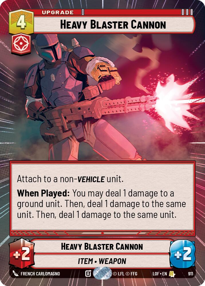 Heavy Blaster Cannon (911) (Hyperspace Foil) (911) [Legends of the Force] | Cards and Coasters CA