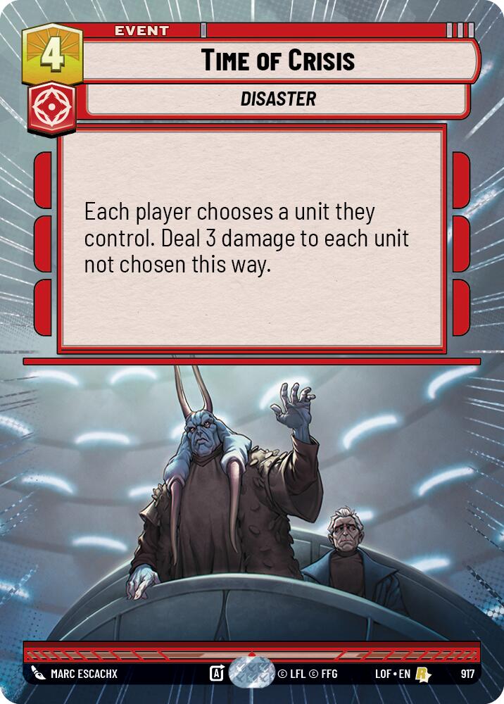 Time of Crisis (917) (Hyperspace Foil) (917) [Legends of the Force] | Cards and Coasters CA
