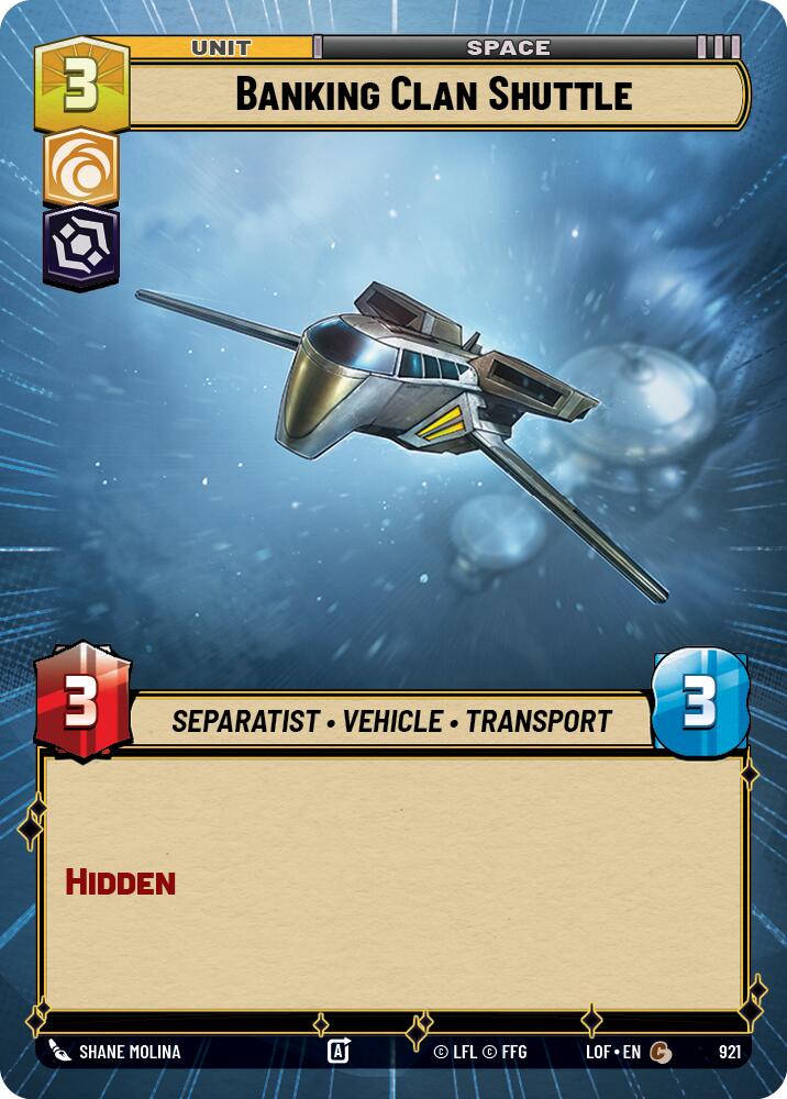 Banking Clan Shuttle (921) (Hyperspace Foil) (921) [Legends of the Force] | Cards and Coasters CA