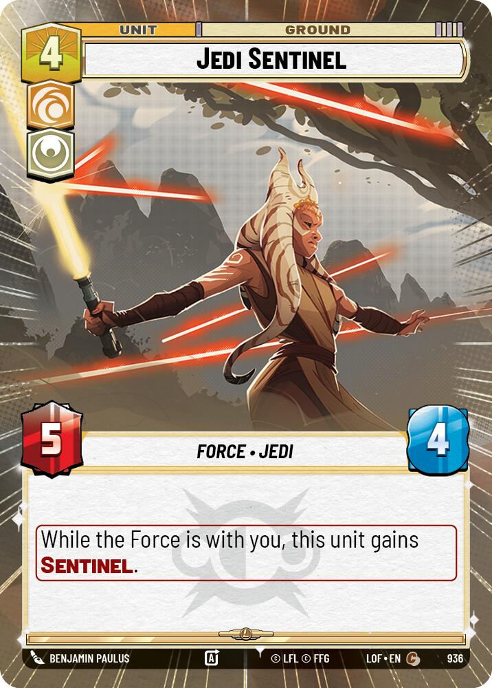 Jedi Sentinel (936) (Hyperspace Foil) (936) [Legends of the Force] | Cards and Coasters CA