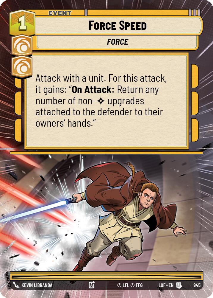 Force Speed (945) (Hyperspace Foil) (945) [Legends of the Force] | Cards and Coasters CA