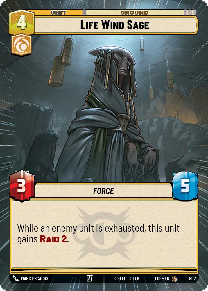 Life Wind Sage (952) (Hyperspace Foil) (952) [Legends of the Force] | Cards and Coasters CA