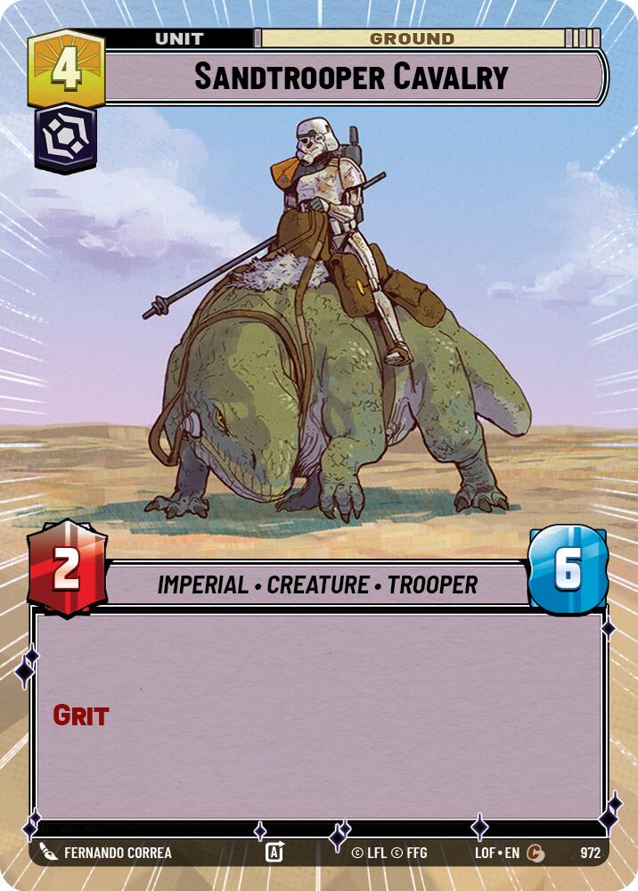 Sandtrooper Cavalry (972) (Hyperspace Foil) (972) [Legends of the Force] | Cards and Coasters CA