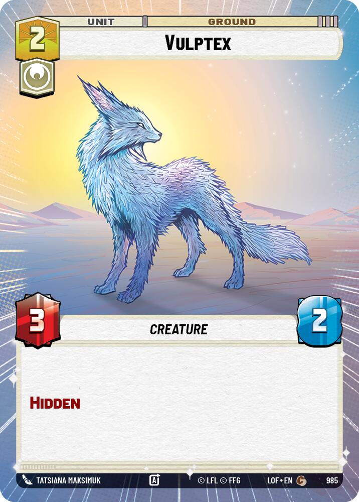 Vulptex (985) (Hyperspace Foil) (985) [Legends of the Force] | Cards and Coasters CA