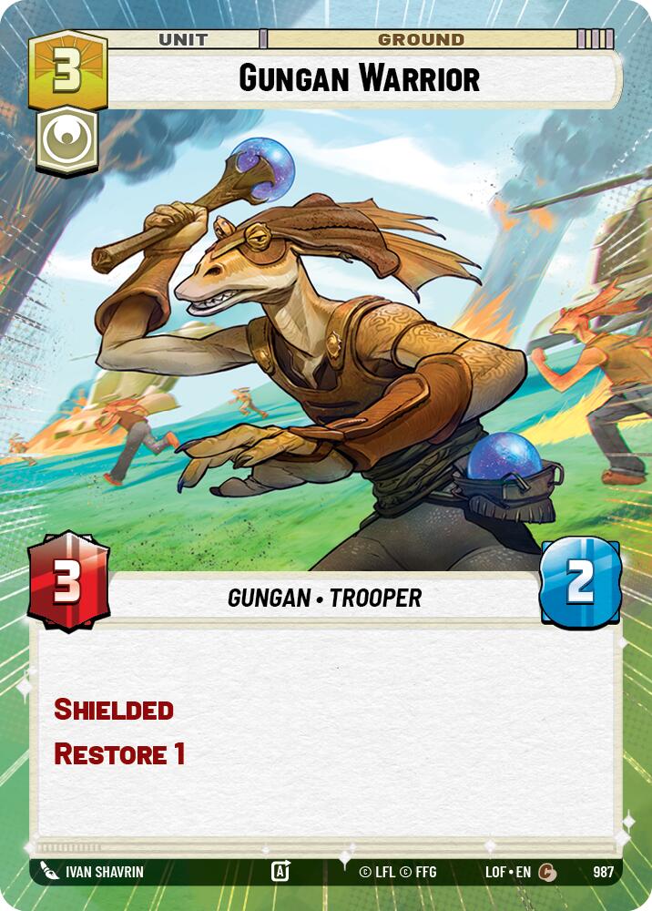 Gungan Warrior (987) (Hyperspace Foil) (987) [Legends of the Force] | Cards and Coasters CA
