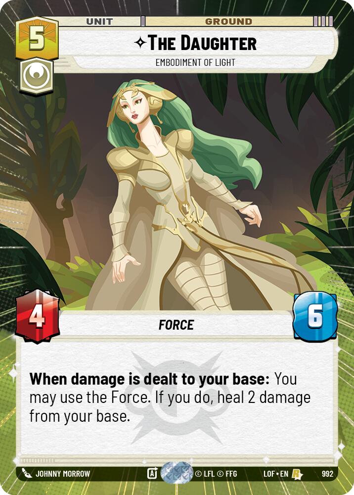 The Daughter - Embodiment of Light (992) (Hyperspace Foil) (992) [Legends of the Force] | Cards and Coasters CA