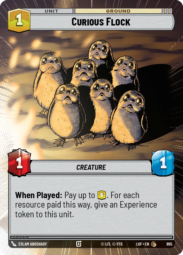 Curious Flock (995) (Hyperspace Foil) (995) [Legends of the Force] | Cards and Coasters CA