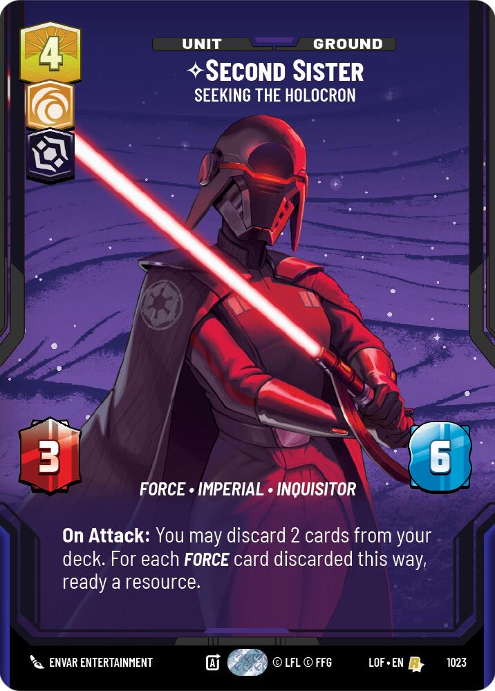 Second Sister - Seeking the Holocron (1023) (Prestige) (1023) [Legends of the Force] | Cards and Coasters CA