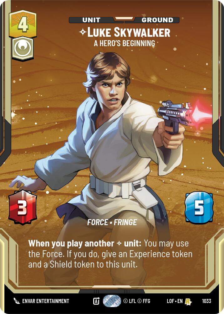 Luke Skywalker - A Hero's Beginning (1033) (Prestige) (1033) [Legends of the Force] | Cards and Coasters CA