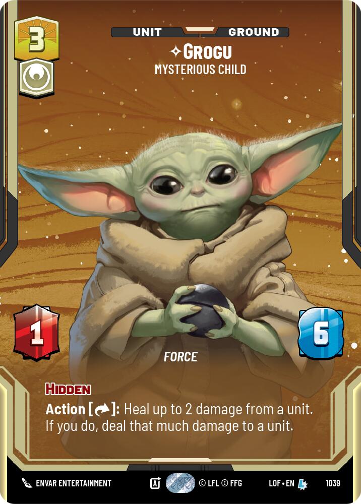 Grogu - Mysterious Child (1039) (Prestige) (1039) [Legends of the Force] | Cards and Coasters CA