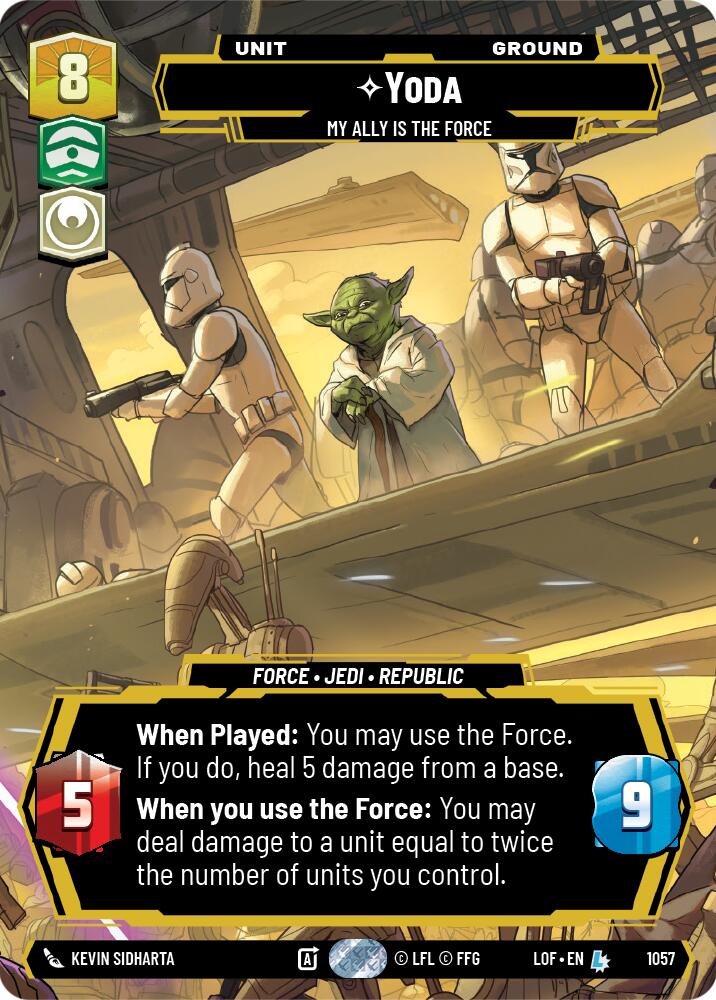 Yoda - My Ally is the Force (1057) (Prestige) (1057) [Legends of the Force] | Cards and Coasters CA